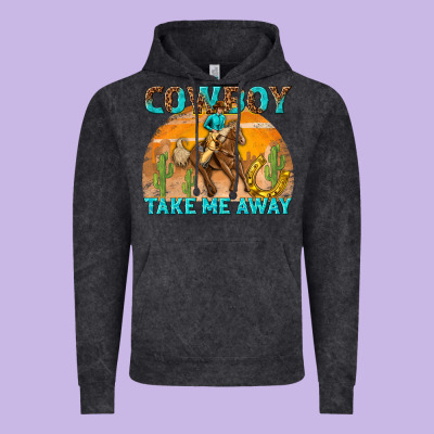 Vintage Hoodie cowboy take me away
