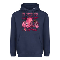 Navy In october we wear pink Heavyweight Hoodie - NancyCooperArtShop