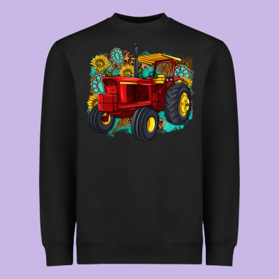 Western Tractor Heavyweight Sweatshirt Designed By Texasbilliewilder
