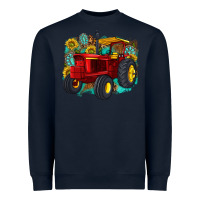 Navy western tractor Heavyweight Sweatshirt - texasbilliewilder
