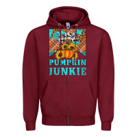 Burgundy pumpkin junkie Zipper Hoodie - Artiststas