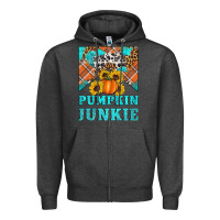 Charcoal Heather pumpkin junkie Zipper Hoodie - Artiststas