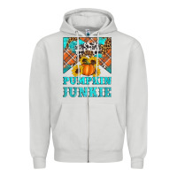 Dove Grey pumpkin junkie Zipper Hoodie - Artiststas