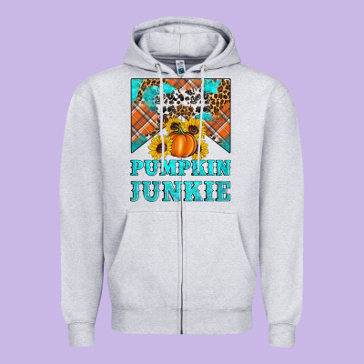 Pumpkin Junkie Zipper Hoodie Designed By Artiststas