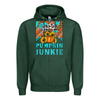 Sports Green pumpkin junkie Zipper Hoodie - Artiststas