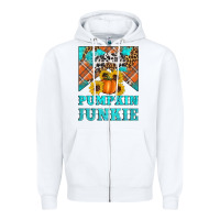 White pumpkin junkie Zipper Hoodie - Artiststas