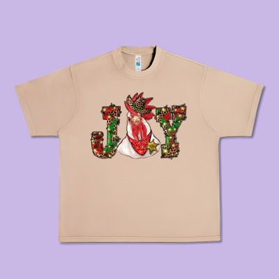 Christmas Joy With Rooster Urban Heavy Tee Designed By Ranaportraitstore