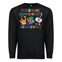 Black everyone communicates differently Premium Sweatshirt - MaliasSmallBusiness