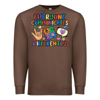 Chestnut everyone communicates differently Premium Sweatshirt - MaliasSmallBusiness