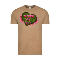 Vintage Coffee valentine's day stuck on you heart sunflowers Vintage Tee - RanaPortraitStore
