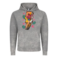 Cloud Rock cowgirl with lightning bolt Vintage Hoodie - texasbilliewilder