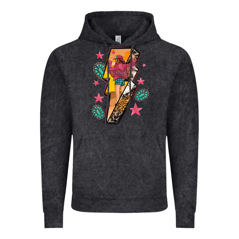 Cowgirl With Lightning Bolt Vintage Hoodie by texasbilliewilder | Teevron