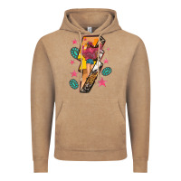 Vintage Coffee cowgirl with lightning bolt Vintage Hoodie - texasbilliewilder