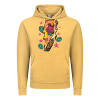 Vintage Mustard cowgirl with lightning bolt Vintage Hoodie - texasbilliewilder