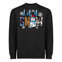 Black let it snow Heavyweight Sweatshirt - Zillion Design Studio