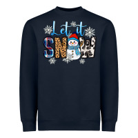 Navy let it snow Heavyweight Sweatshirt - Zillion Design Studio