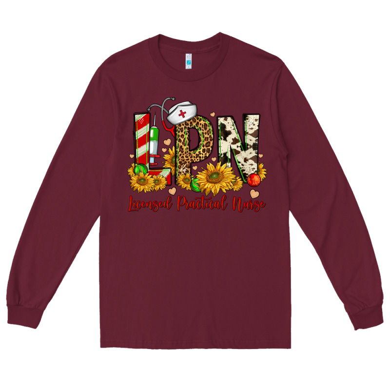 Christmas Lpn Licensed Practical Nurse Long Sleeve Tee by FaDigitalArtStudio | Teevron
