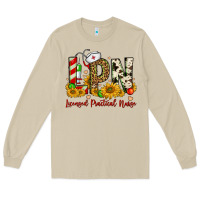 Mushroom christmas lpn licensed practical nurse Long Sleeve Tee - FaDigitalArtStudio