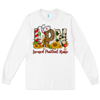 White christmas lpn licensed practical nurse Long Sleeve Tee - FaDigitalArtStudio