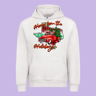 Home For The Holidays Texas Urban Hoodie Designed By Barkaloodesign