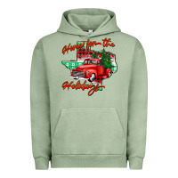 Pigment Oil Green home for the holidays texas Urban Hoodie - BarkalooDesign