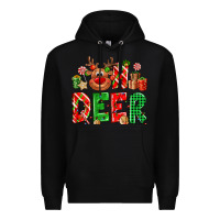 Black Oh deer Reindeer Premium Hoodie - NancyCooperArtShop