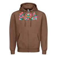 Chestnut teacher floral pencil libbey glass Zipper Hoodie - BundleAndBundleShop