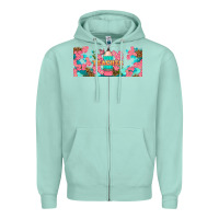 Seafoam teacher floral pencil libbey glass Zipper Hoodie - BundleAndBundleShop