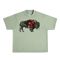 Oil Green christmas bison Urban Heavy Tee - RanaPortraitStore