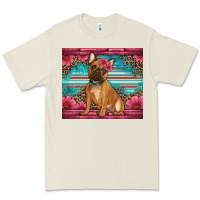 Bone french bulldog floral Premium Tee - Artiststas