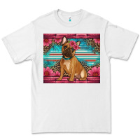 White french bulldog floral Premium Tee - Artiststas