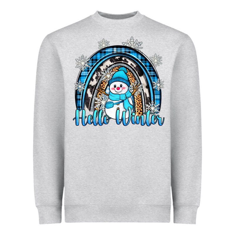 Hello Winter Rainbow Heavyweight Sweatshirt by Zillion Design Studio | Teevron