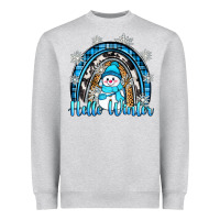 Heather Grey hello winter rainbow Heavyweight Sweatshirt - Zillion Design Studio