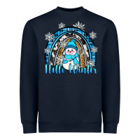 Navy hello winter rainbow Heavyweight Sweatshirt - Zillion Design Studio