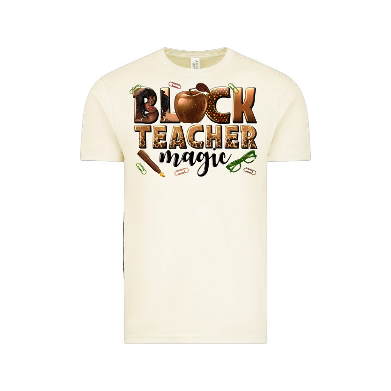 Black Teacher Magic Melanin Vintage Tee by texasbilliewilder | Teevron
