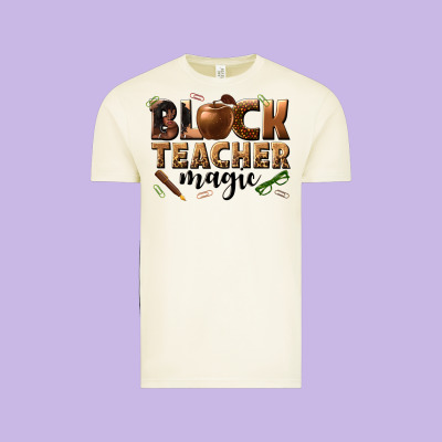 Black Teacher Magic Melanin Vintage Tee Designed By Texasbilliewilder