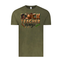 Vintage Olive black teacher magic melanin Vintage Tee - texasbilliewilder