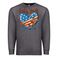 Charcoal Heather faith family freedom Premium Sweatshirt - MaliasSmallBusiness