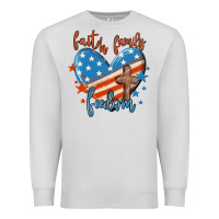 Dove Grey faith family freedom Premium Sweatshirt - MaliasSmallBusiness