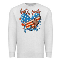 Oatmeal Heather faith family freedom Premium Sweatshirt - MaliasSmallBusiness