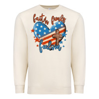Sandshell faith family freedom Premium Sweatshirt - MaliasSmallBusiness
