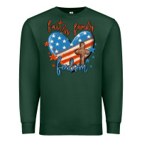 Sports Green faith family freedom Premium Sweatshirt - MaliasSmallBusiness