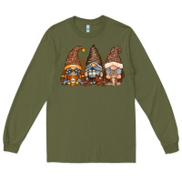 Army Green coffee gnomes Long Sleeve Tee - RacoonDesign