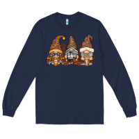 Navy coffee gnomes Long Sleeve Tee - RacoonDesign