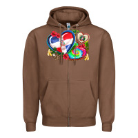 Chestnut western leopard  dominican republic  hearts Zipper Hoodie - AdoDesignShop