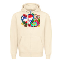 Sandshell western leopard  dominican republic  hearts Zipper Hoodie - AdoDesignShop
