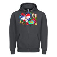 Smoke western leopard  dominican republic  hearts Zipper Hoodie - AdoDesignShop
