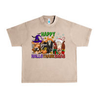 French Oak happy hallothanksmas with cow Urban Heavy Tee - texasbilliewilder