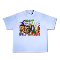 Grape Ice happy hallothanksmas with cow Urban Heavy Tee - texasbilliewilder