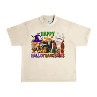 Sandshell happy hallothanksmas with cow Urban Heavy Tee - texasbilliewilder
